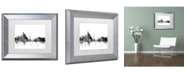 Trademark Global Michael Tompsett 'New York Skyline B&W' Matted Framed Art - 11" x 14"